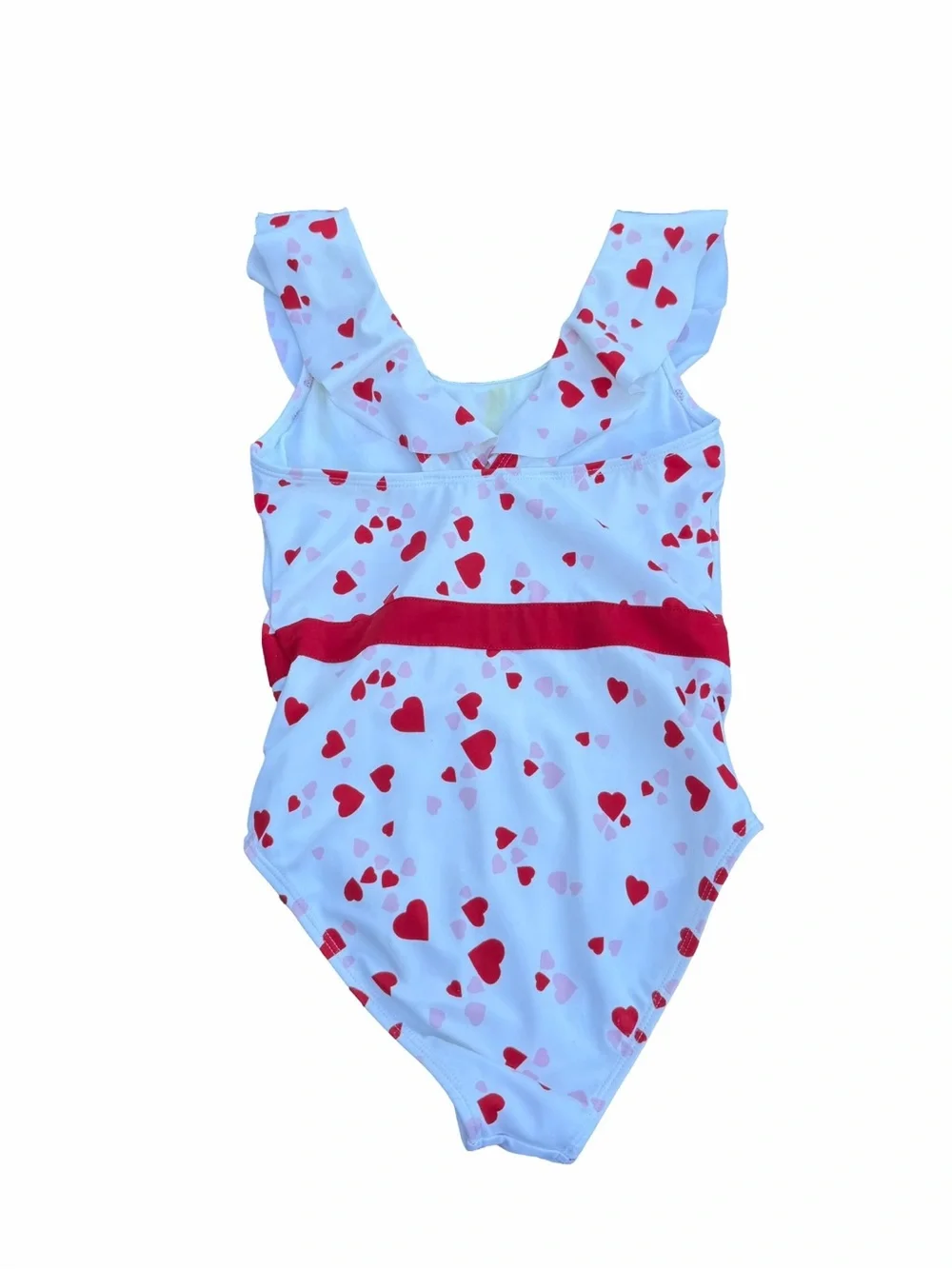Janie & Jack Heart Print Bow One-Piece Swimsuit